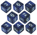 Blue Pearl Dice - 8D6 Set - 'Nightfall'