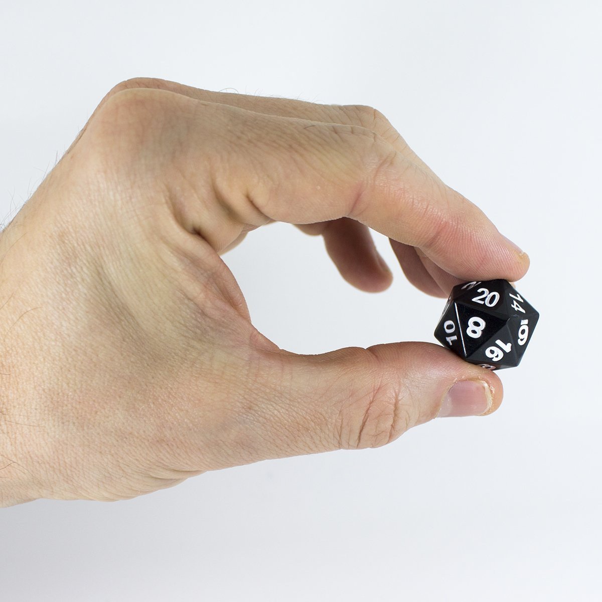 Black Metal Polyhedral Dice Set - In Presentation Case