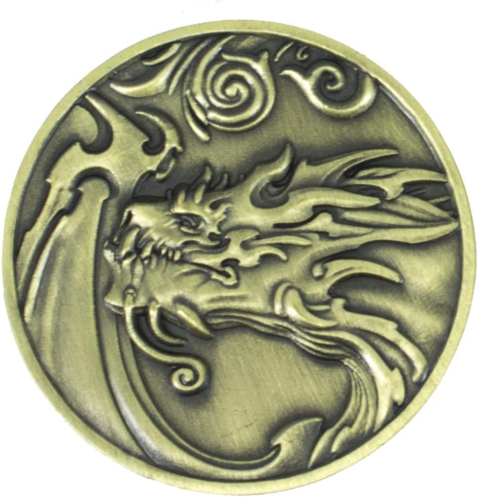 Dragon D2 Coin - Antique Gold