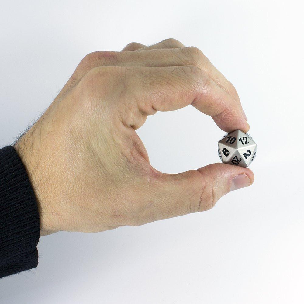 Paladin Roleplaying Antique Silver Metal Dice Set, In Presentation Case