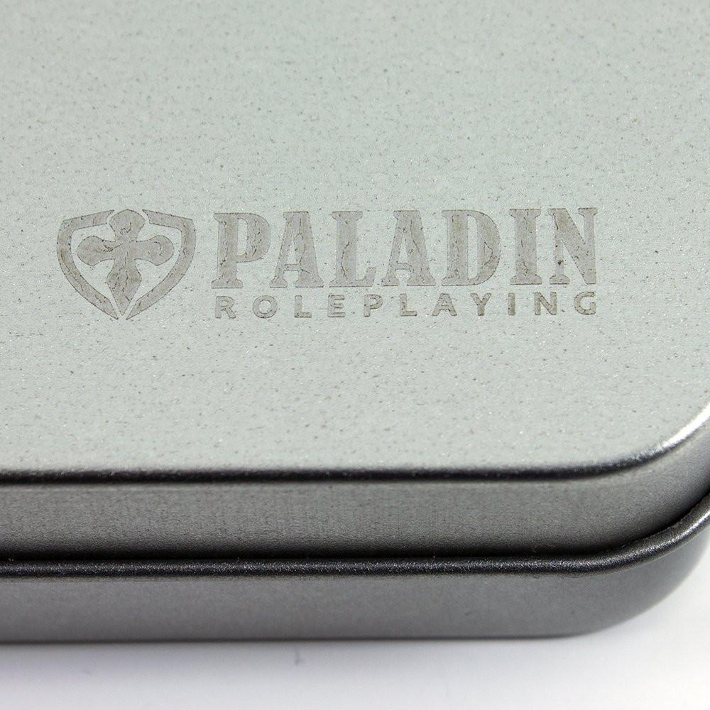 Paladin Roleplaying Antique Silver Metal Dice Set, In Presentation Case