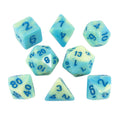 'Blue Mist' Blue and Yellow Dice - Expanded Polyhedral Set With Extra D20