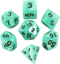 Turquoise Pearl RPG Dice - Full Polyhedral Set - 'Aqua'