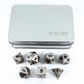 Paladin Roleplaying Antique Silver Metal Dice Set, In Presentation Case