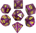 Purple Pearl RPG Dice - Full Polyhedral Set - 'Plum'
