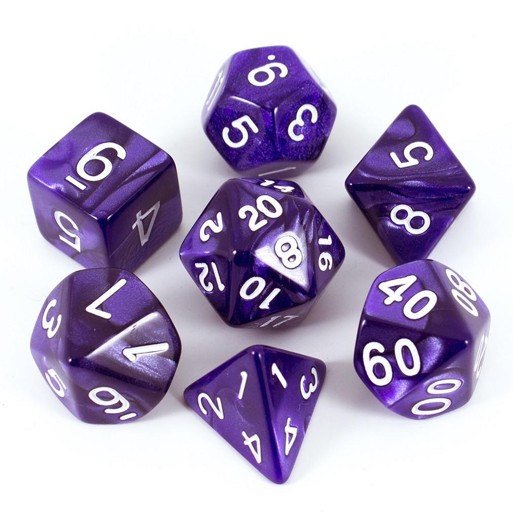 Purple Pearl RPG Dice Set
