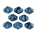 'Storm Lord' Grey and Blue 8 D10 Dice Set