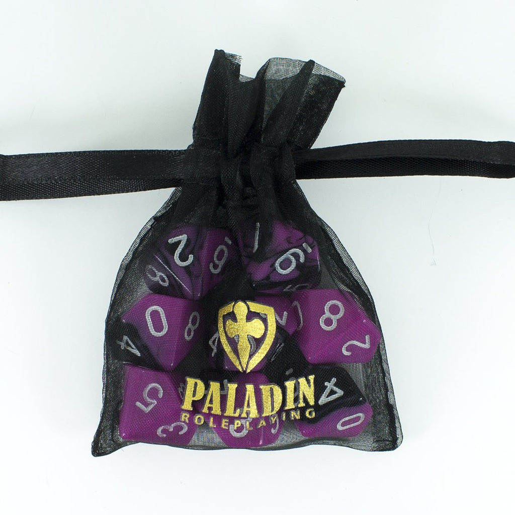 'Succubus' Pink and Black 8 D10 Dice Set