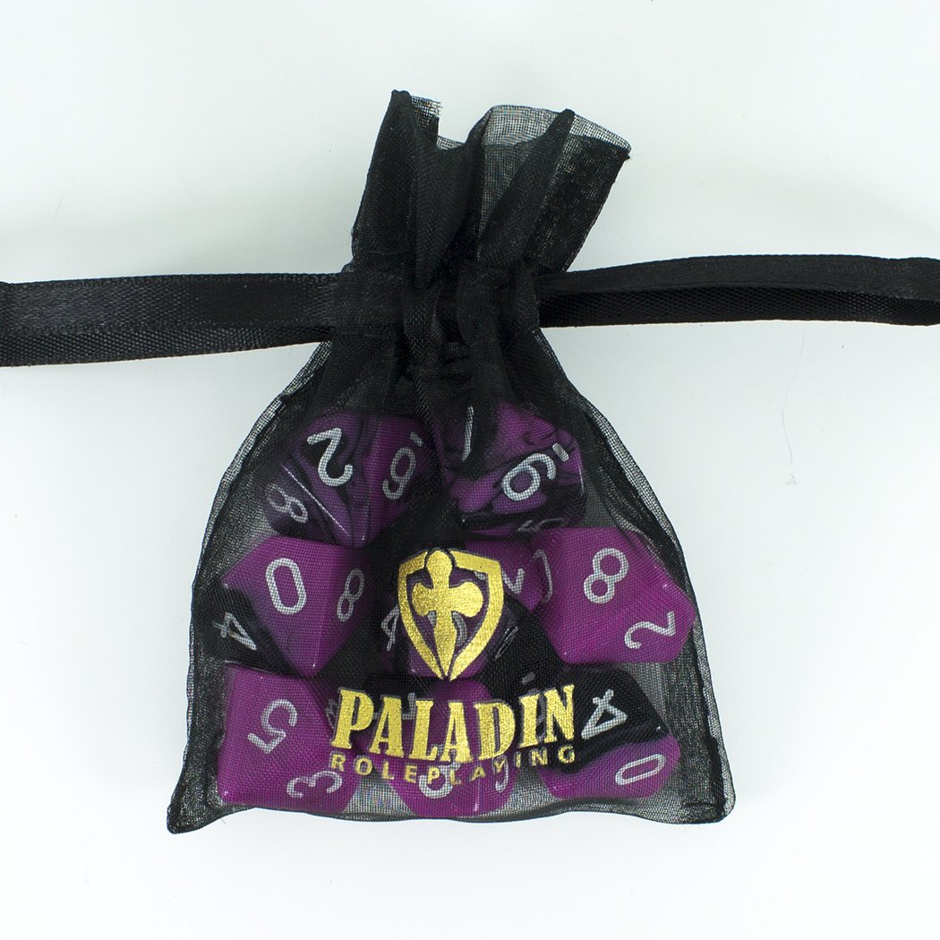 'Succubus' Pink and Black 8 D10 Dice Set