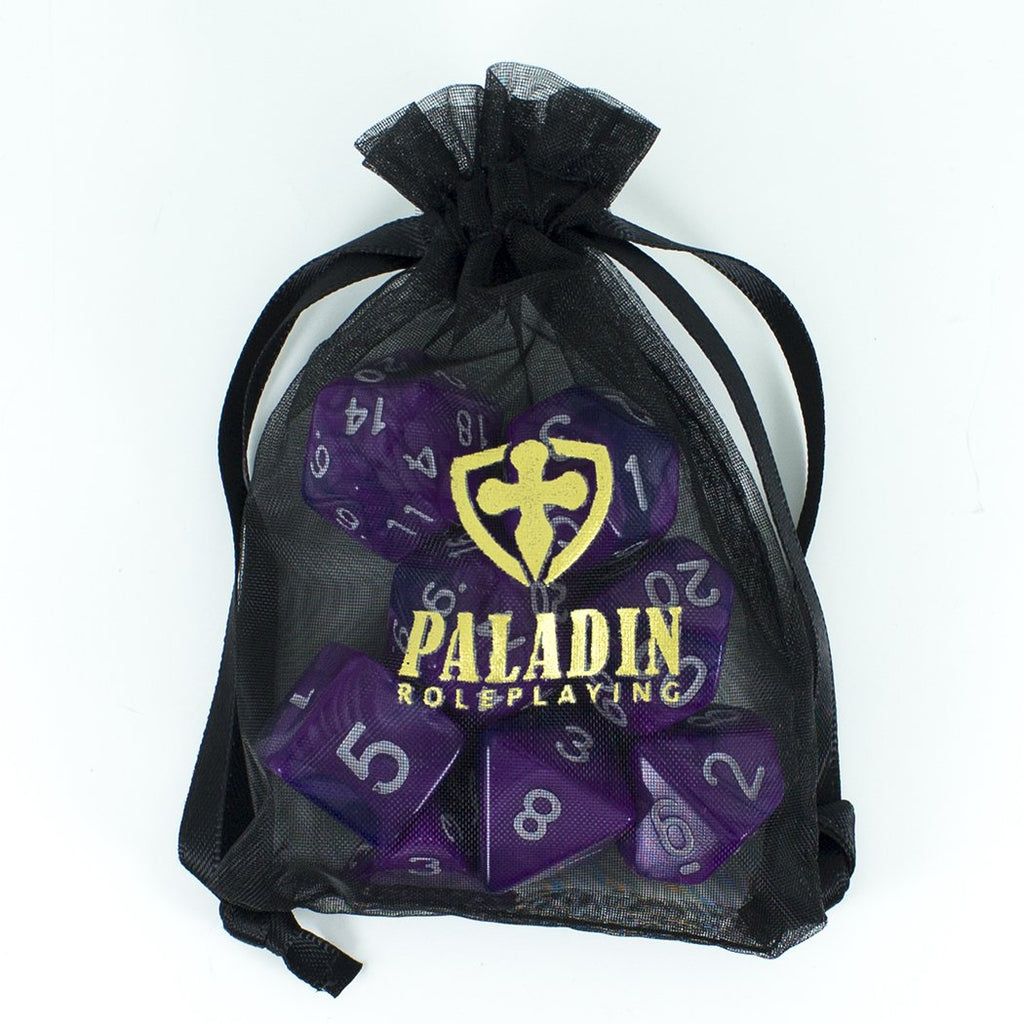 'Purple Worm' Purple and Indigo Dice - Expanded Polyhedral Set With Extra D20