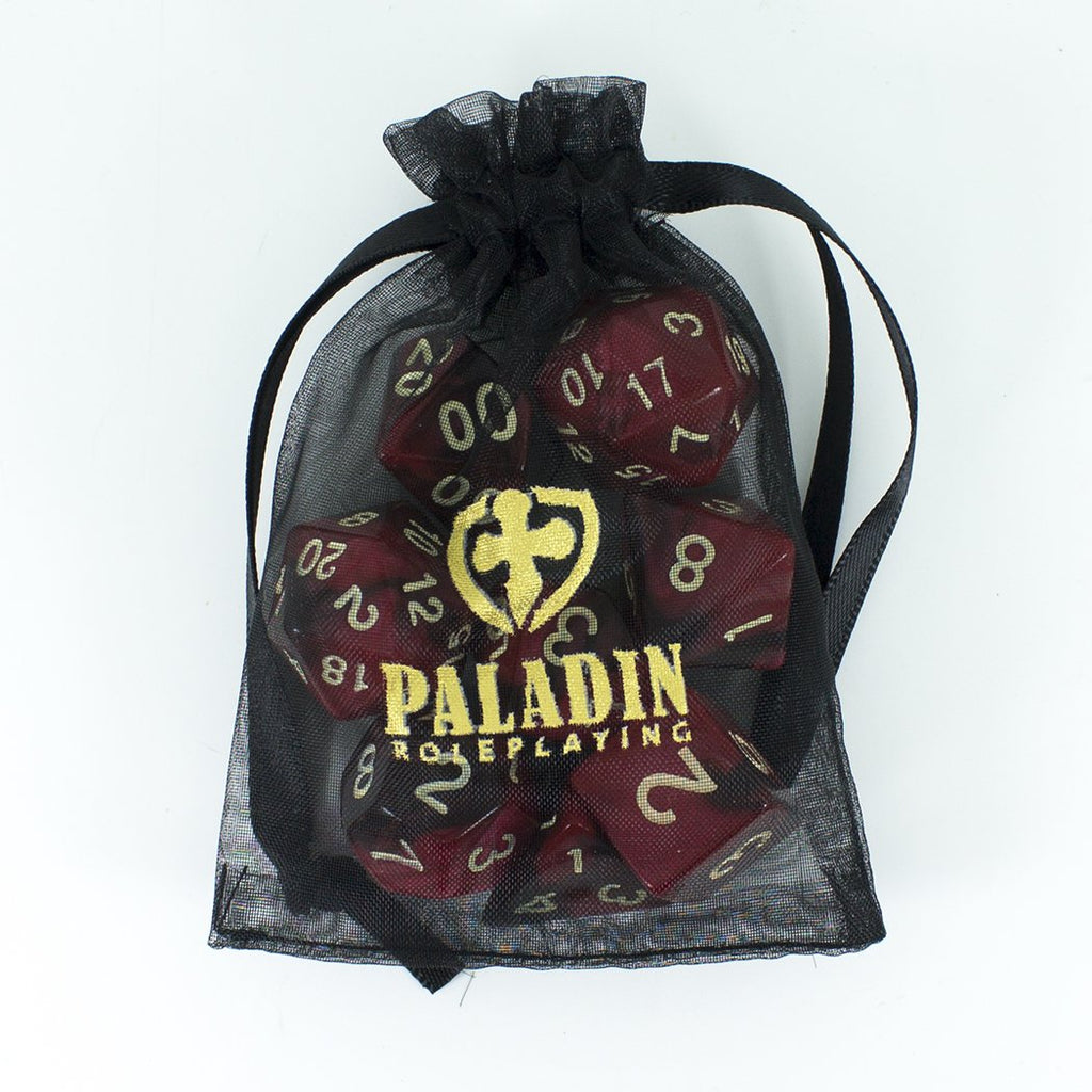 'Blood God' Red and Brown Dice - Expanded Polyhedral Set With Extra D20