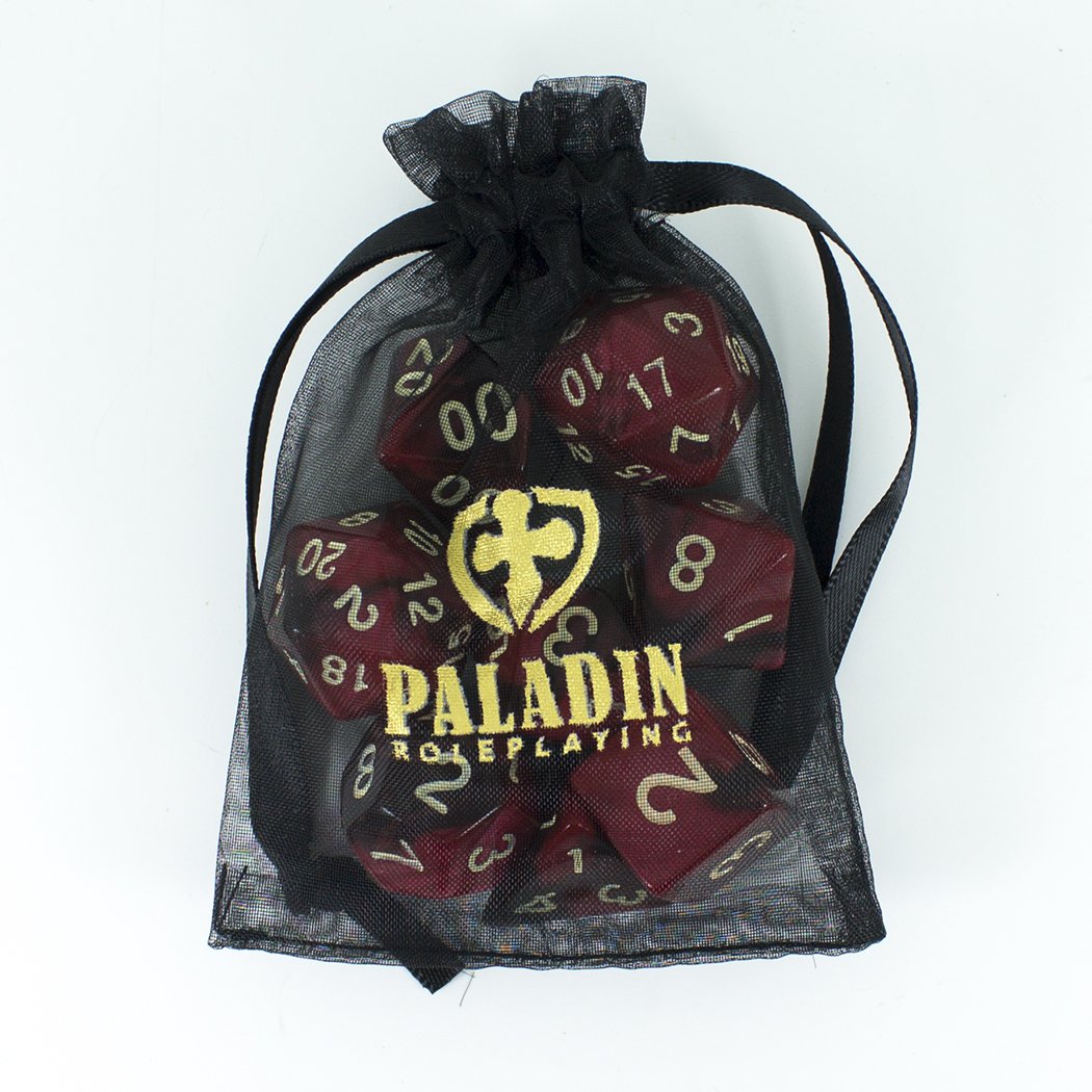 'Blood God' Red and Brown Dice - Expanded Polyhedral Set With Extra D20