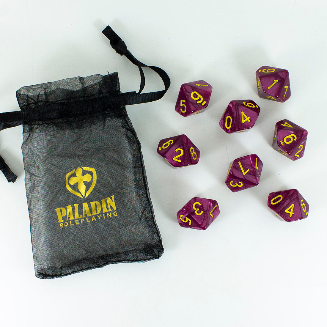 Purple Pearl Dice - 8 D10 Set - 'Plum'