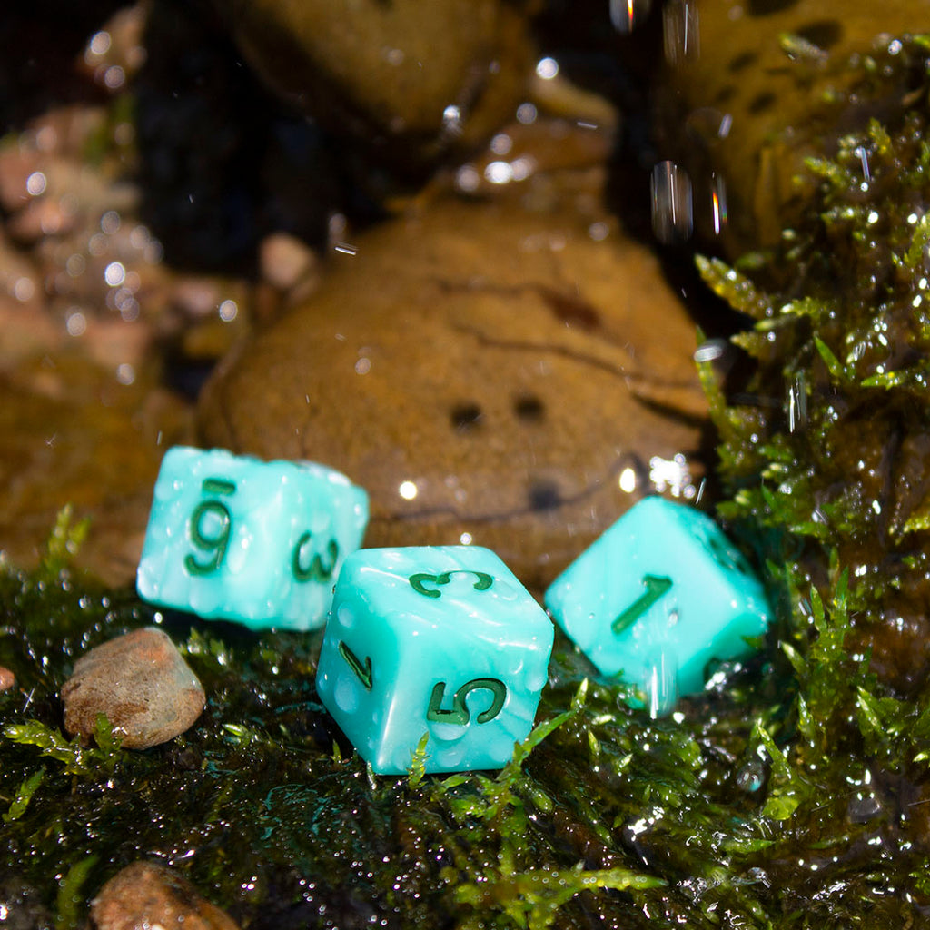 Turquoise Pearl Dice - 8D6 Set - 'Aqua'