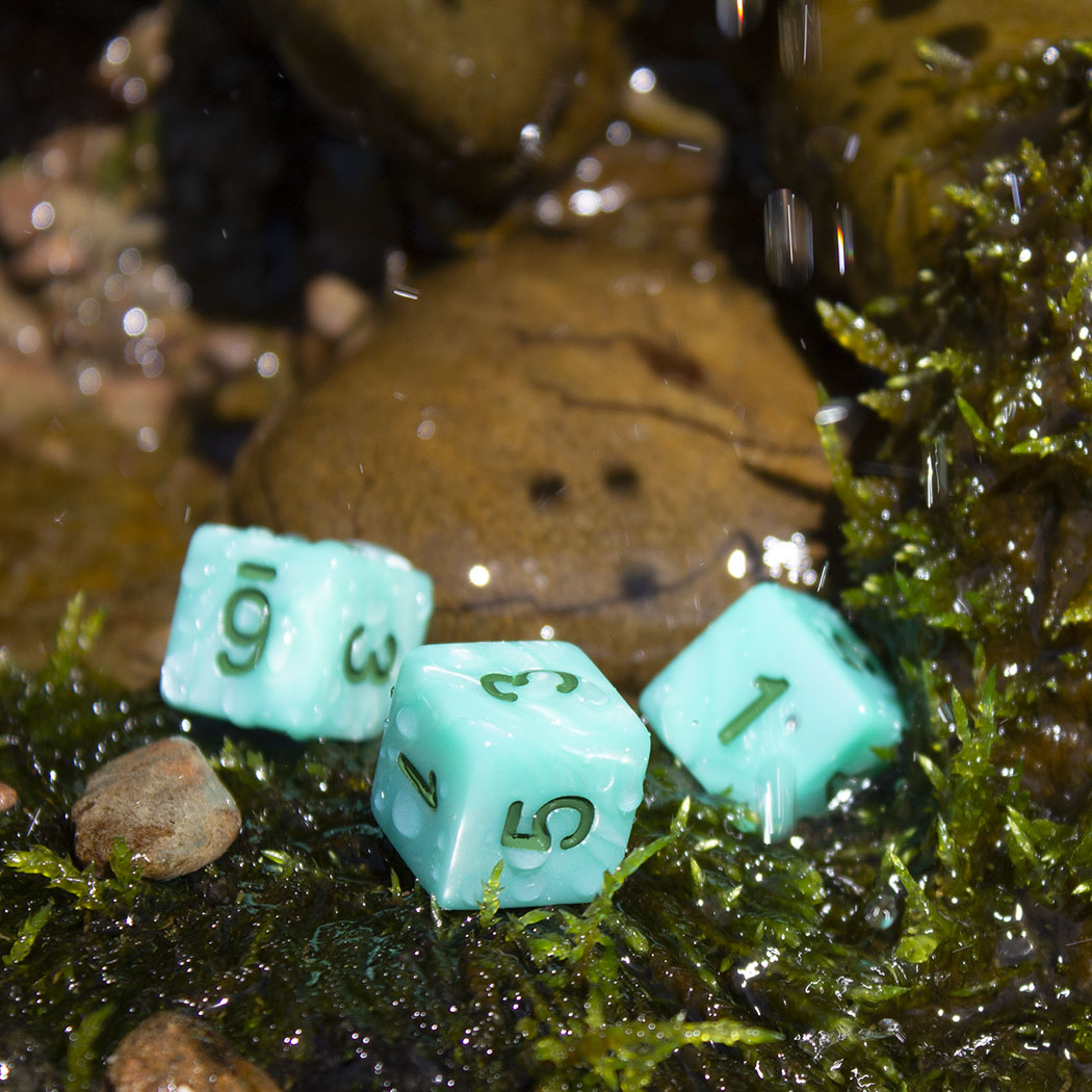 Turquoise Pearl Dice - 8D6 Set - 'Aqua'