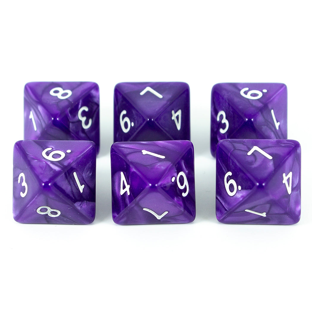Purple D8 Dice - Pearl Effect