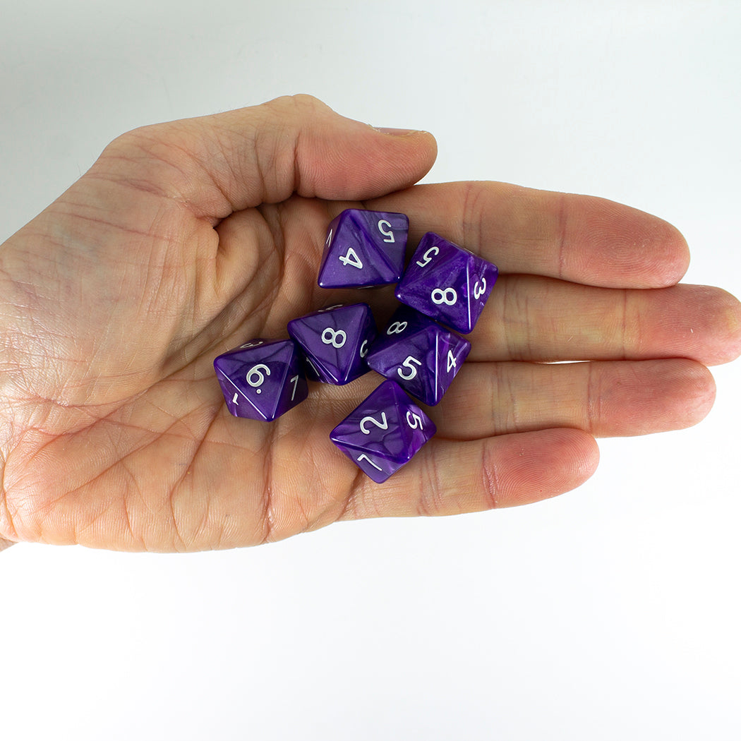 Purple D8 Dice - Pearl Effect