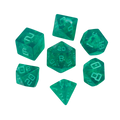 Starfarer 'Quasar' Green and White Sci-Fi RPG dice