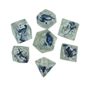 Starfarer 'Polaris' Clear / Blue Sci-Fi RPG dice