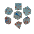 Starfarer 'Cyborg' Grey/Blue Sci-Fi RPG dice