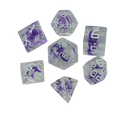 Starfarer 'Wormhole' Clear / Purple Sci-Fi RPG dice