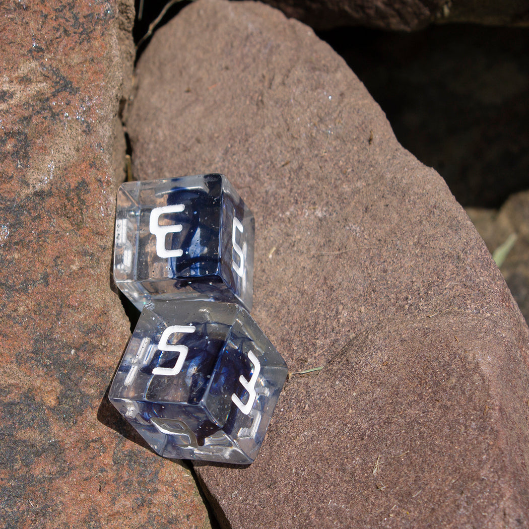 Starfarer 'Polaris' Clear / Blue 8D6 dice