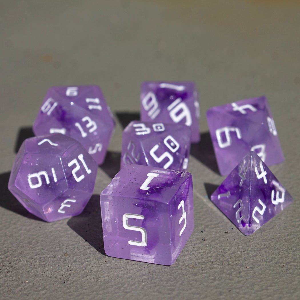 Starfarer 'Sirius' Purple Sci-Fi RPG dice