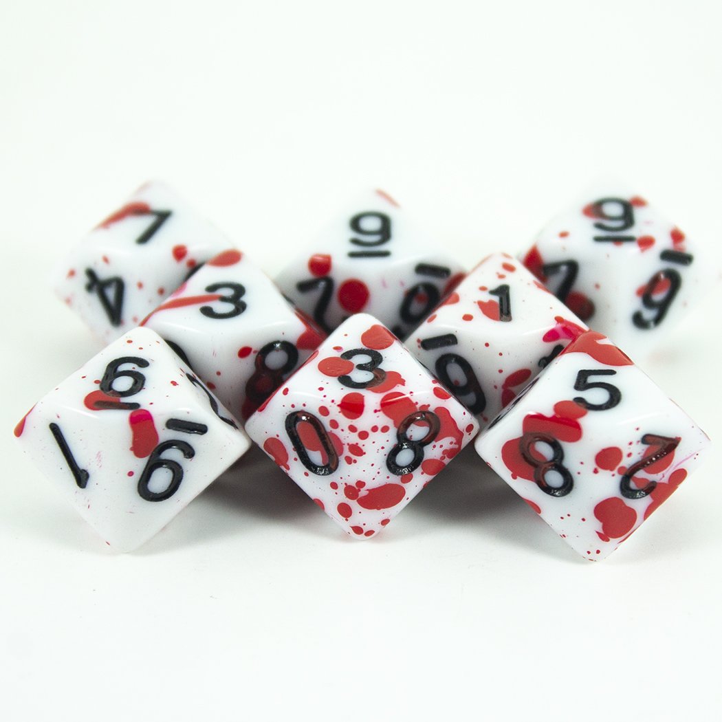 Splatter Dice - Red - D10 Set