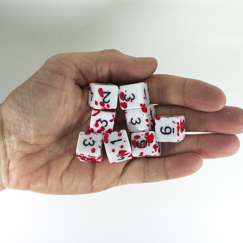 Splatter Dice - Red - D6 Set