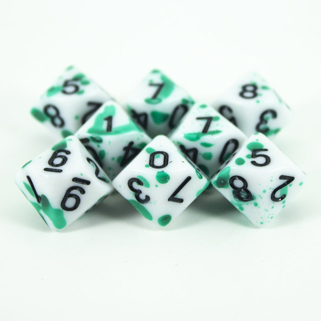 Splatter Dice - Green - D10 Set