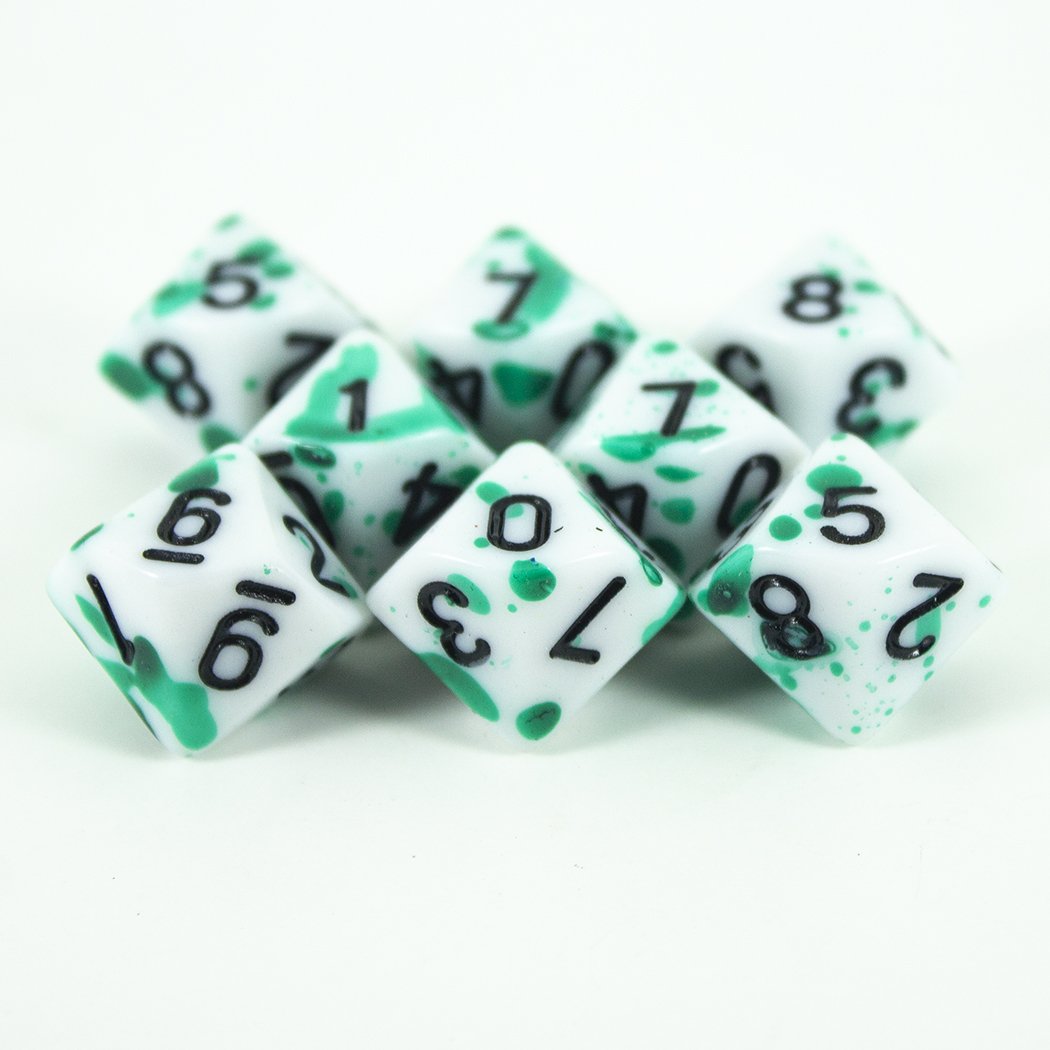 Splatter Dice - Green - D10 Set