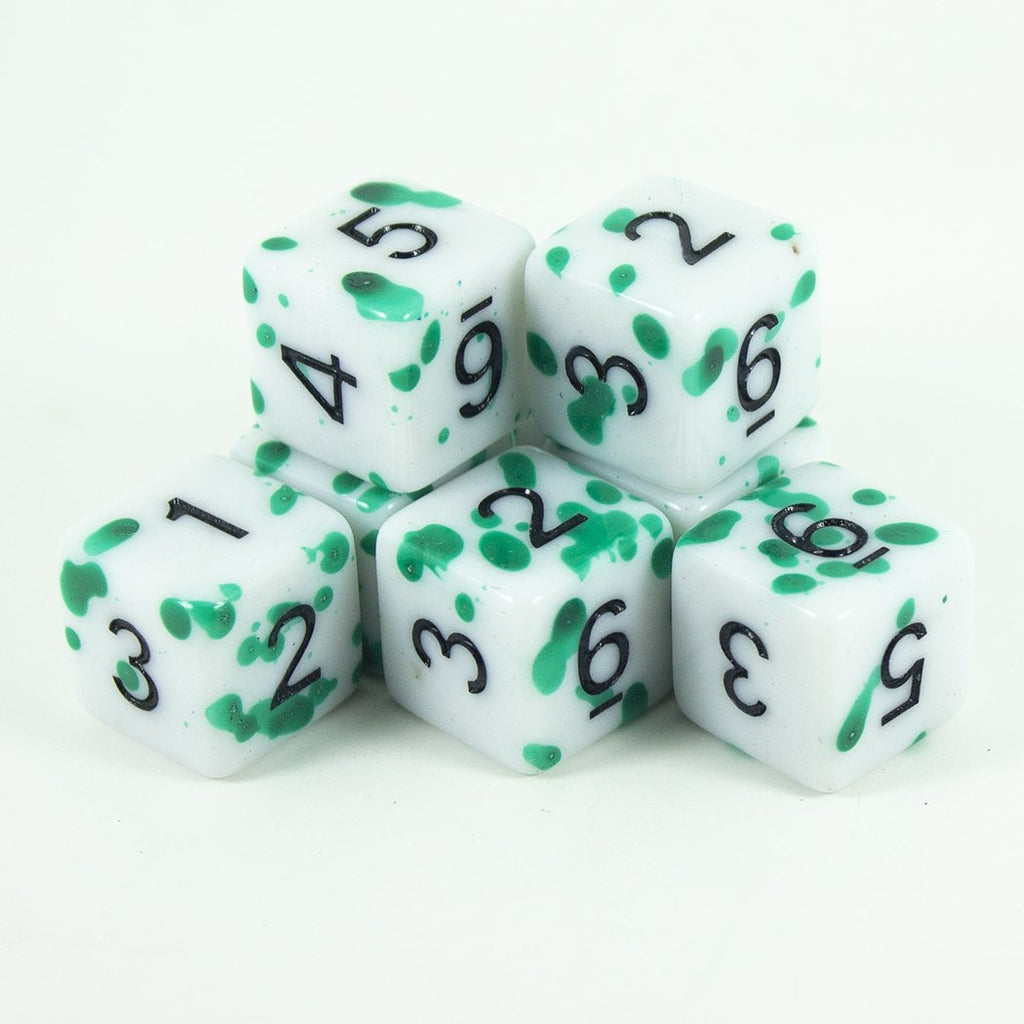 Splatter Dice - Green - D6 Set
