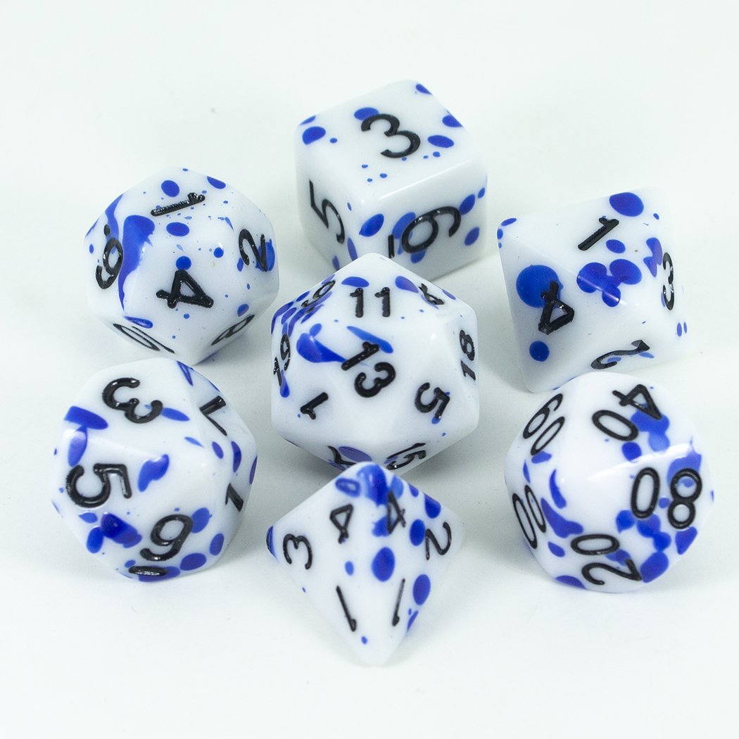 Splatter Dice - Blue - RPG Set