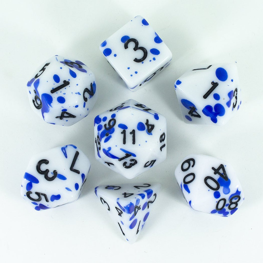 Splatter Dice - Blue - RPG Set