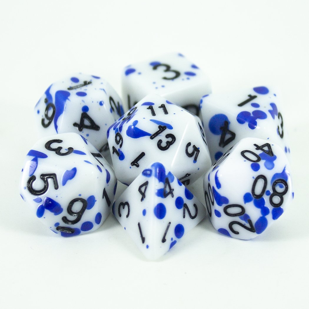 Splatter Dice - Blue - RPG Set