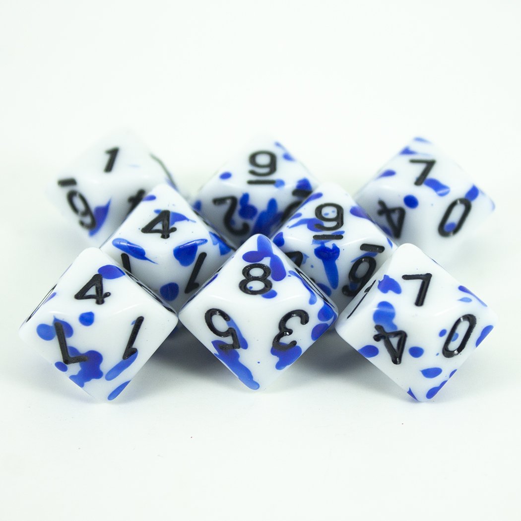 Splatter Dice - Blue - D10 Set