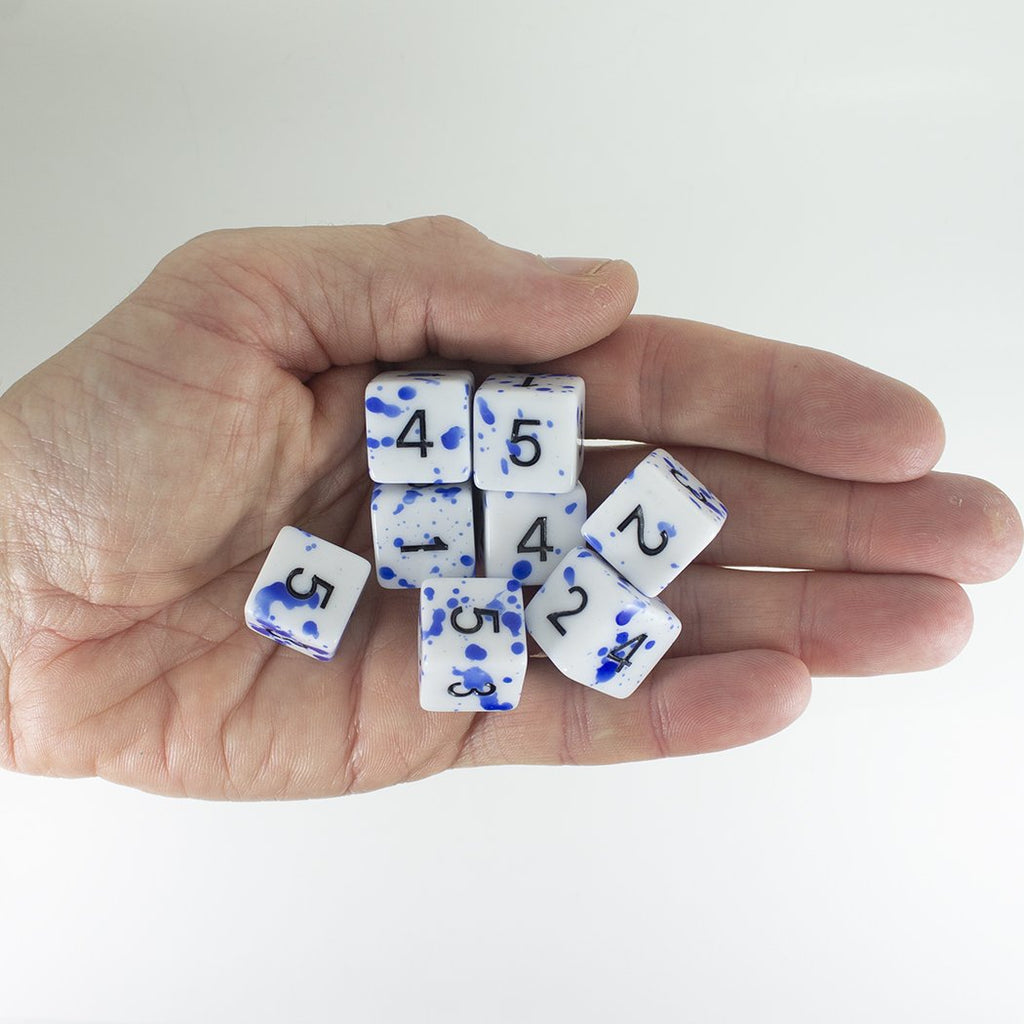 Splatter Dice - Blue - D6 Set
