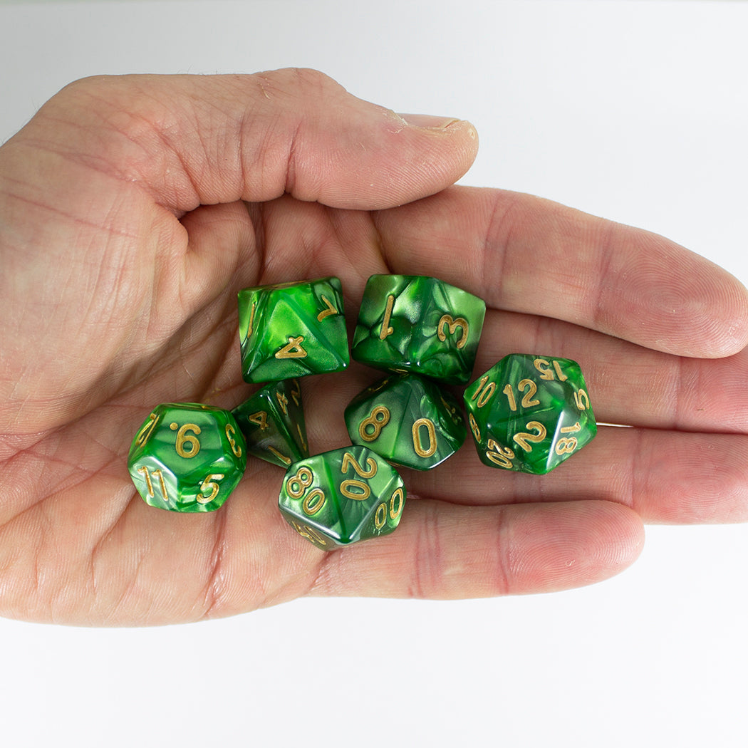 Moss Pearl RPG Dice Set