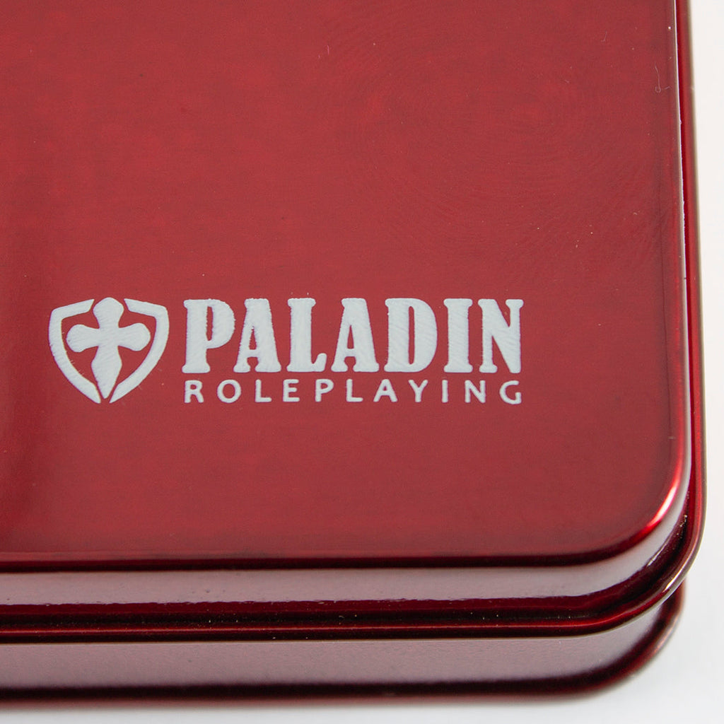 Red Metal Dice Set, In Presentation Tin