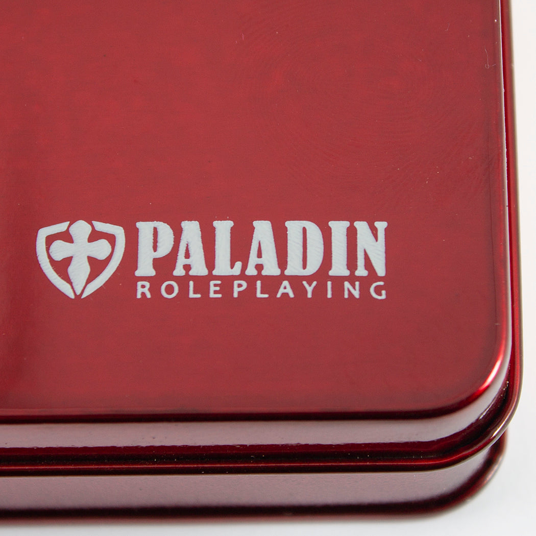 Red Metal Dice Set, In Presentation Tin