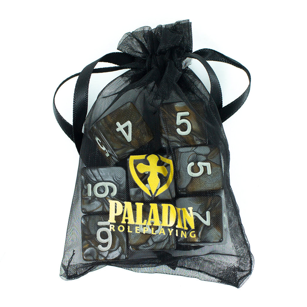 'Gargoyle' Bronze and Grey 8 D6 Dice Set