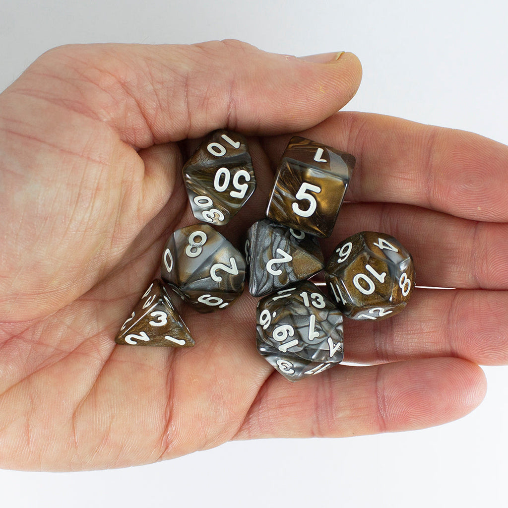 'Gargoyle' Bronze and Grey - RPG Dice Set