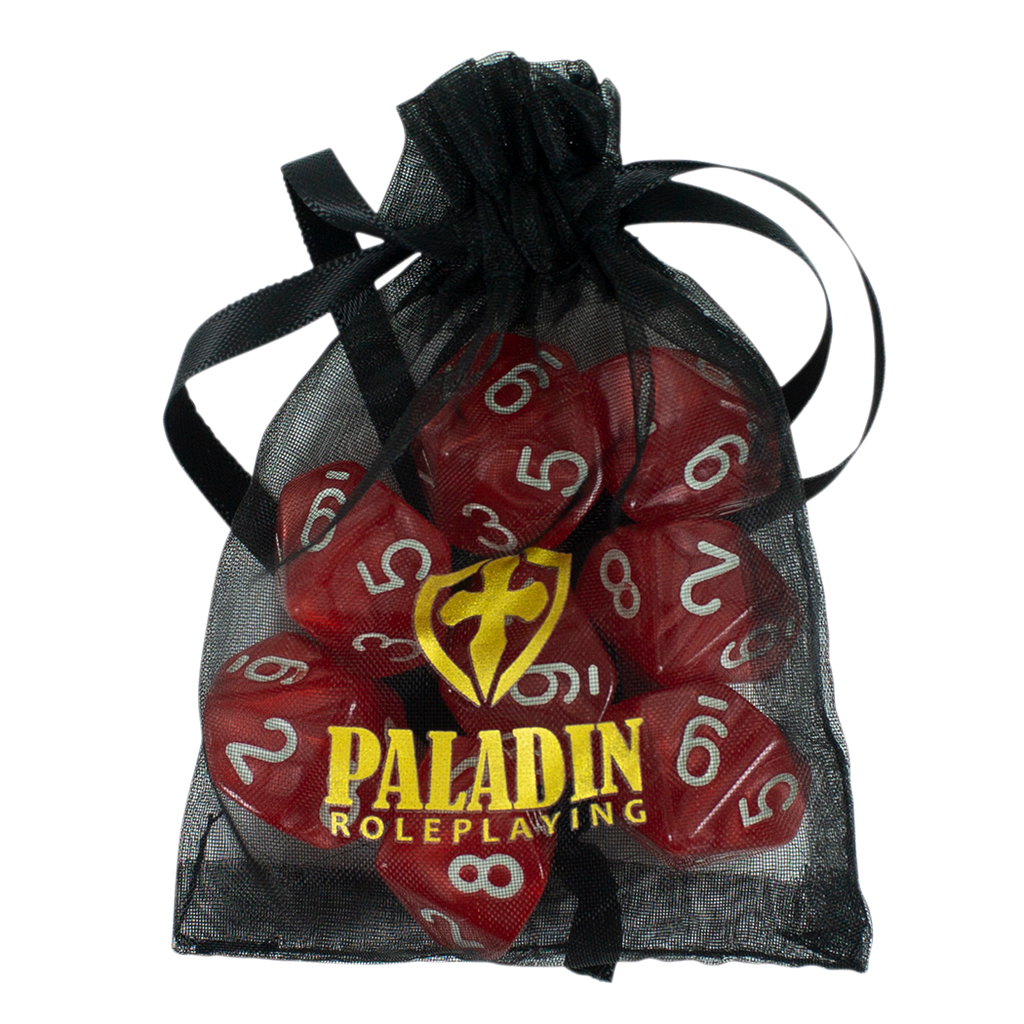 Red Pearl Dice - 8 D10 Set