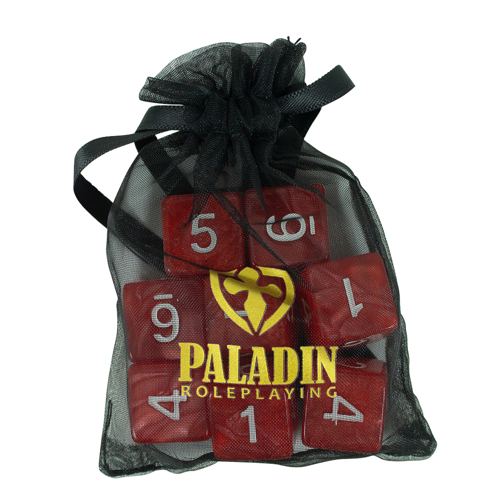 Red Pearl Dice - 8D6 Set