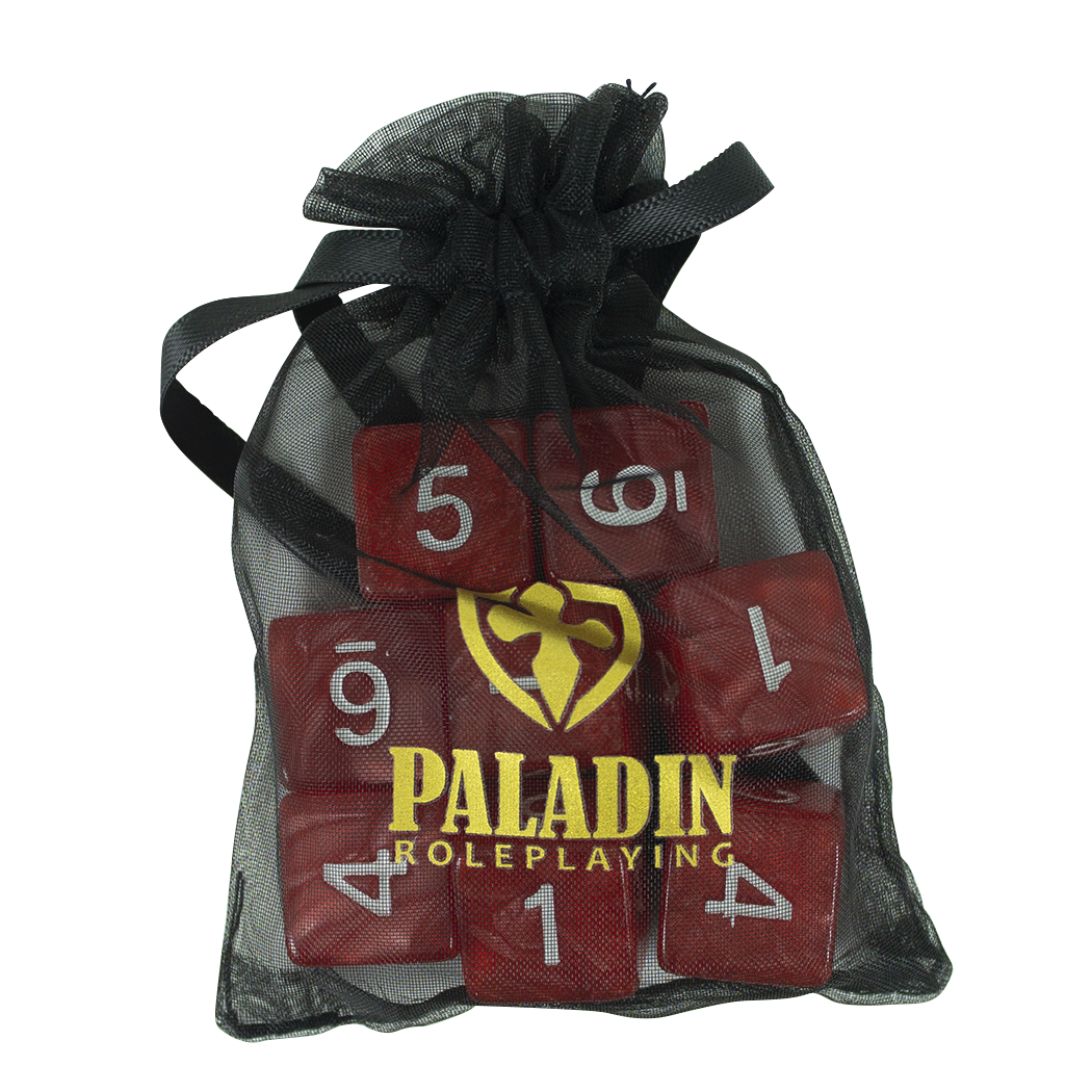 Red Pearl Dice - 8D6 Set