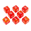 Starfarer 'Red Dwarf' Red and Yellow 8D6 dice