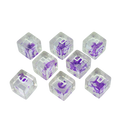 Starfarer 'Wormhole' Clear / Purple 8D6 dice