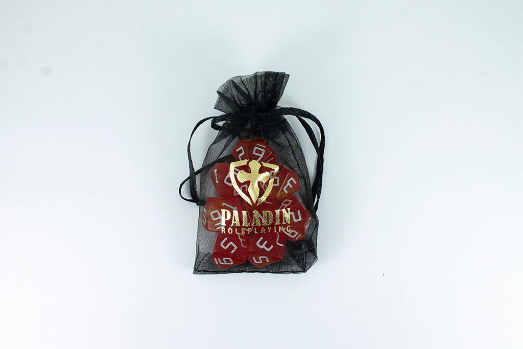 Starfarer 'Red Dwarf' Red and Yellow 8D10 dice