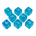 Starfarer 'Andromeda' Blue and White 8D6 dice