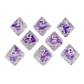 Starfarer 'Wormhole' Clear / Purple 8D10 dice